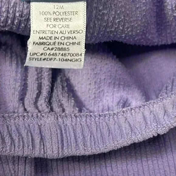 Disney - purple  joggers/sweatpants. Size 12 months - Picture 3 of 3